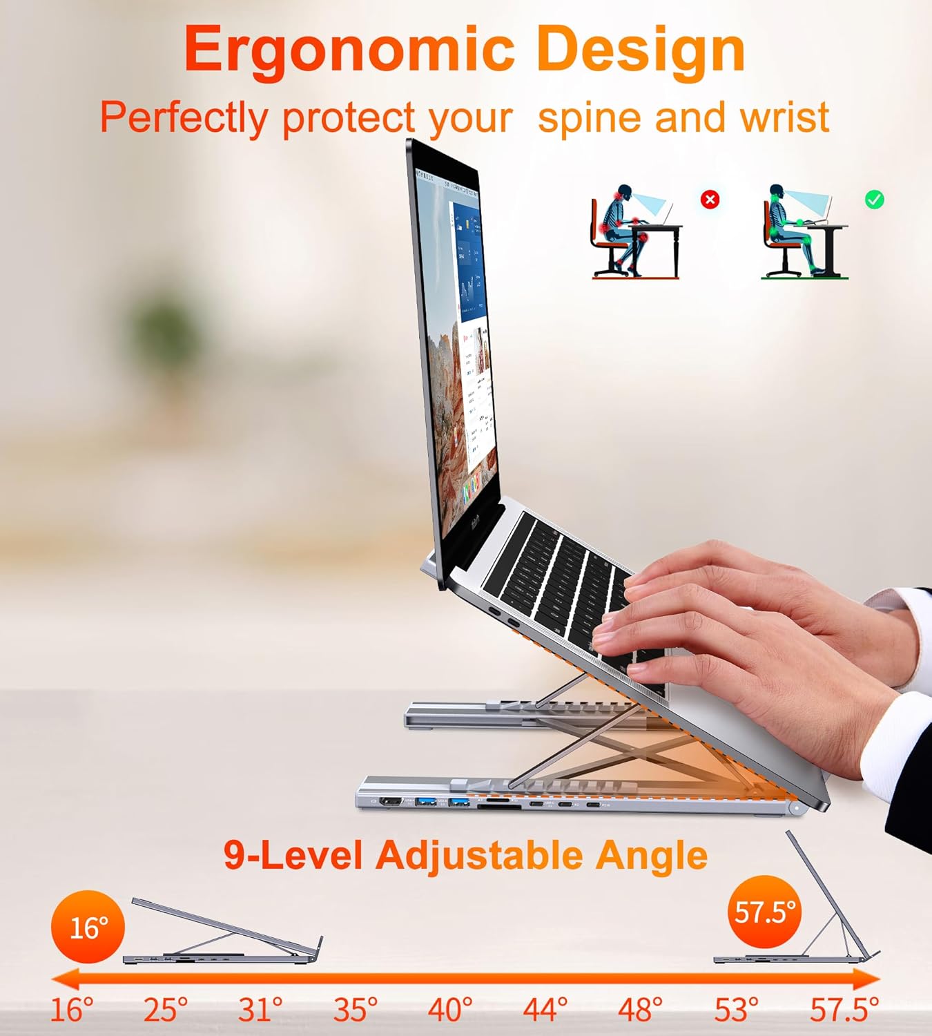USB Laptop Docking Station Stand