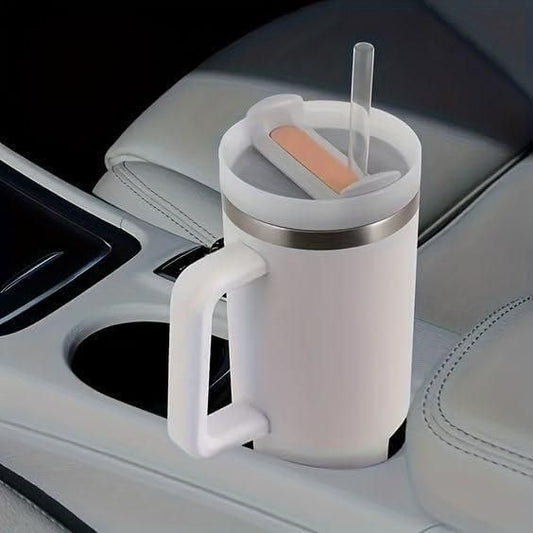 Stainless Steel Tumbler with Lid & Straw