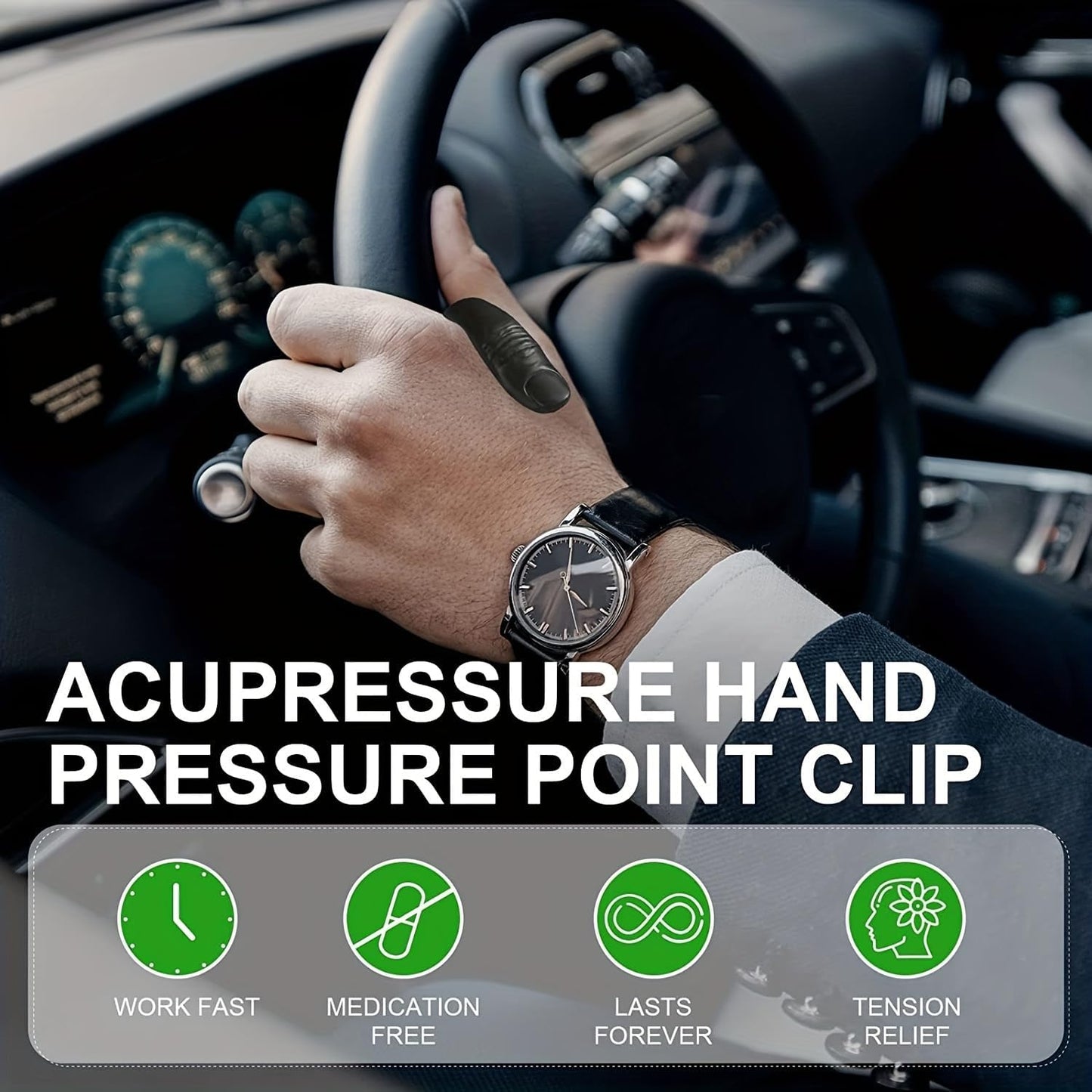 Sugar Control LI4 Acupressure Point Clip (Pack of 2)