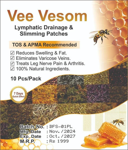 Vee Vesom Lymphatic Daiamage & Sliming Patches (20 Patches)
