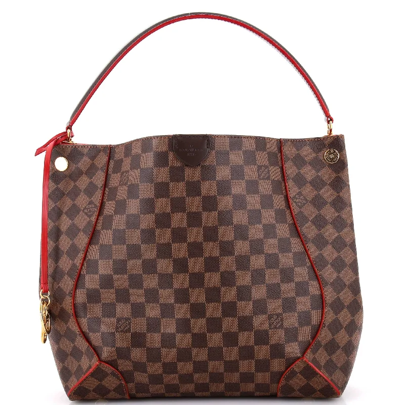 Convertible Women's Hobo Bags that Can Be Worn as a Backpack in GrayCaissa Hobo Damier