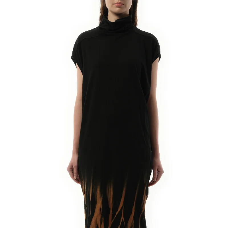 EDFU T Dress in Black/Terra