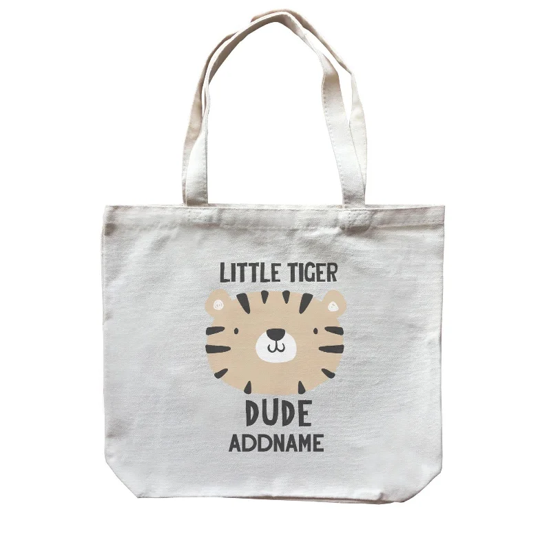 Plus - Size Canvas Tote Bag for Carrying Large ItemsLittle Tiger Dude Addname Canvas Bag