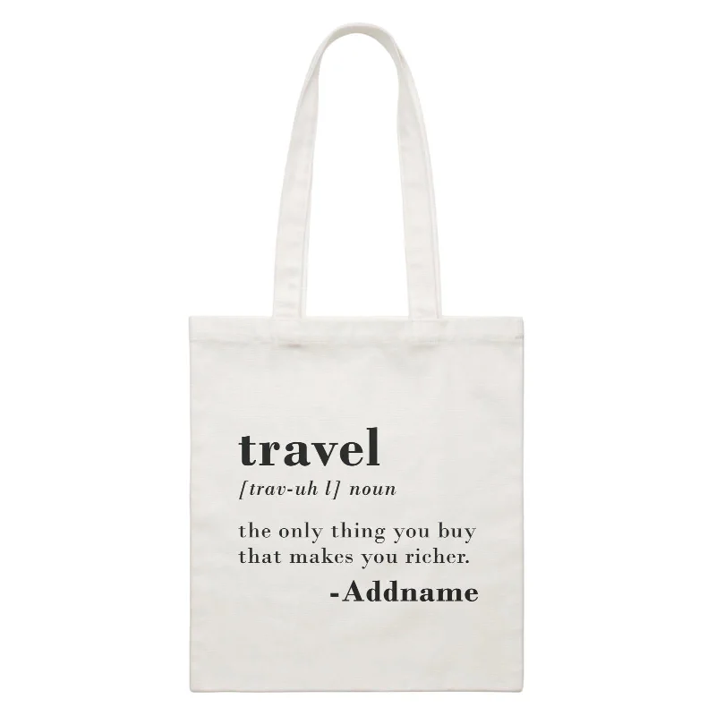 Rustic Brown Canvas Duffle Bag for Weekend GetawaysTravel Quotes Travel Noun Meaning Addname White Canvas Bag