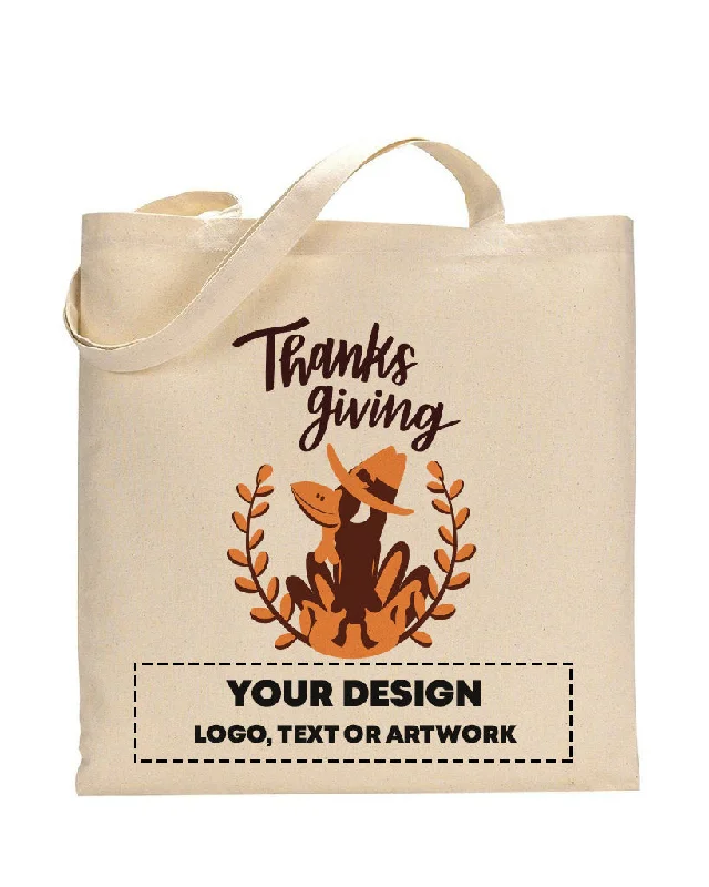 Linen Tote Bag in Natural Beige with Braided Details for a Rustic Summer EnsembleMeadow Turkey - Thanksgiving Bags