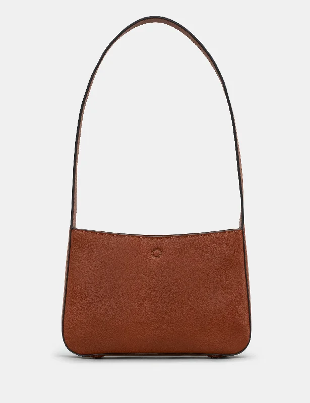 Shoulder Bag with Geometric Pattern in Multicolor for a Contemporary StyleAspen Brown Leather Shoulder Bag