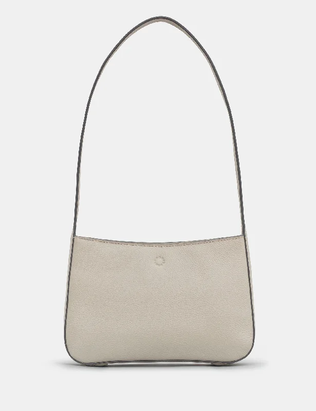 Pvc Shoulder Bag in Clear with Glitter for a Fun and Modern LookAspen Warm Grey Leather Shoulder Bag