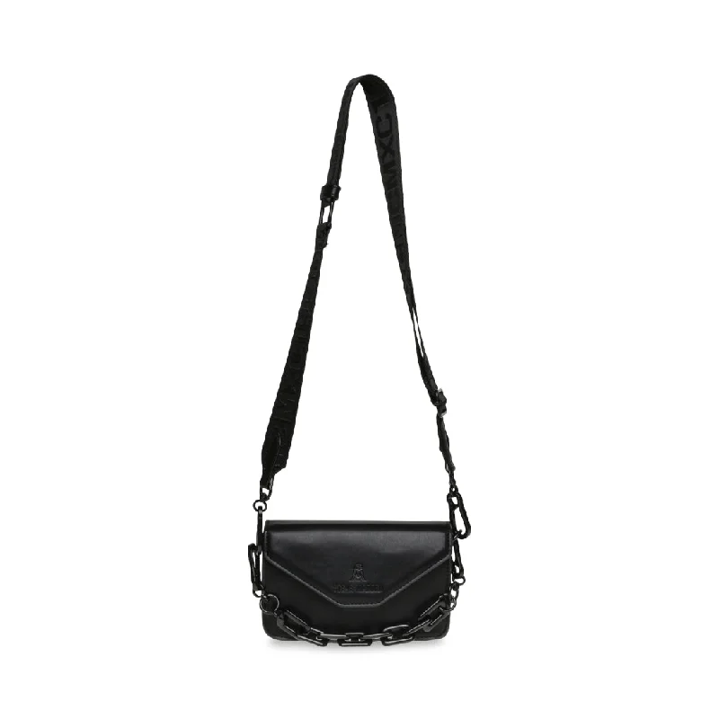 Pvc Shoulder Bag in Clear with Glitter for a Fun and Modern LookBHESSA BLACK