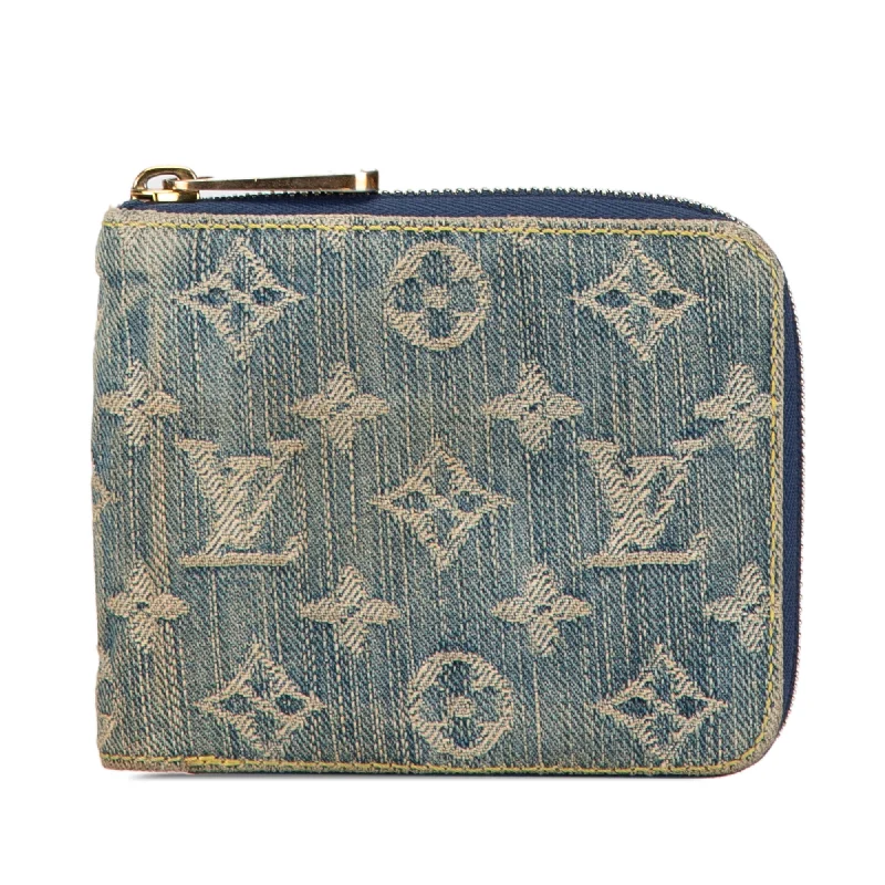 Blue Louis Vuitton Monogram Denim Zippy Wallet