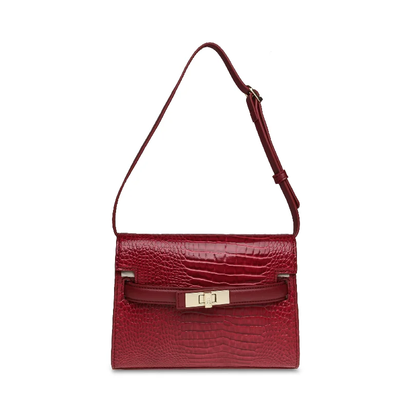 Shoulder Bag with Geometric Pattern in Multicolor for a Contemporary StyleBMAGNIFY BURGUNDY