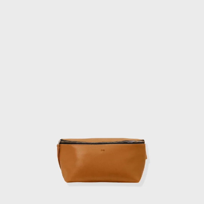 BOOM VEGAN LEATHER CROSSBODY BAG TAN