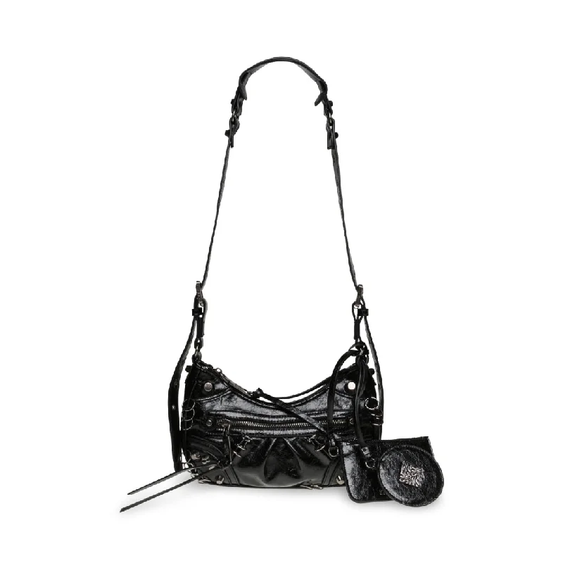 Pvc Shoulder Bag in Clear with Glitter for a Fun and Modern LookBROOKIE BLACK MULTI