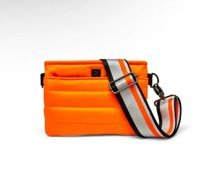 Leather - Trimmed Denim Crossbody Bag in Blue for a Vintage - Inspired LookBum Bag/crossbody In Neon Orange