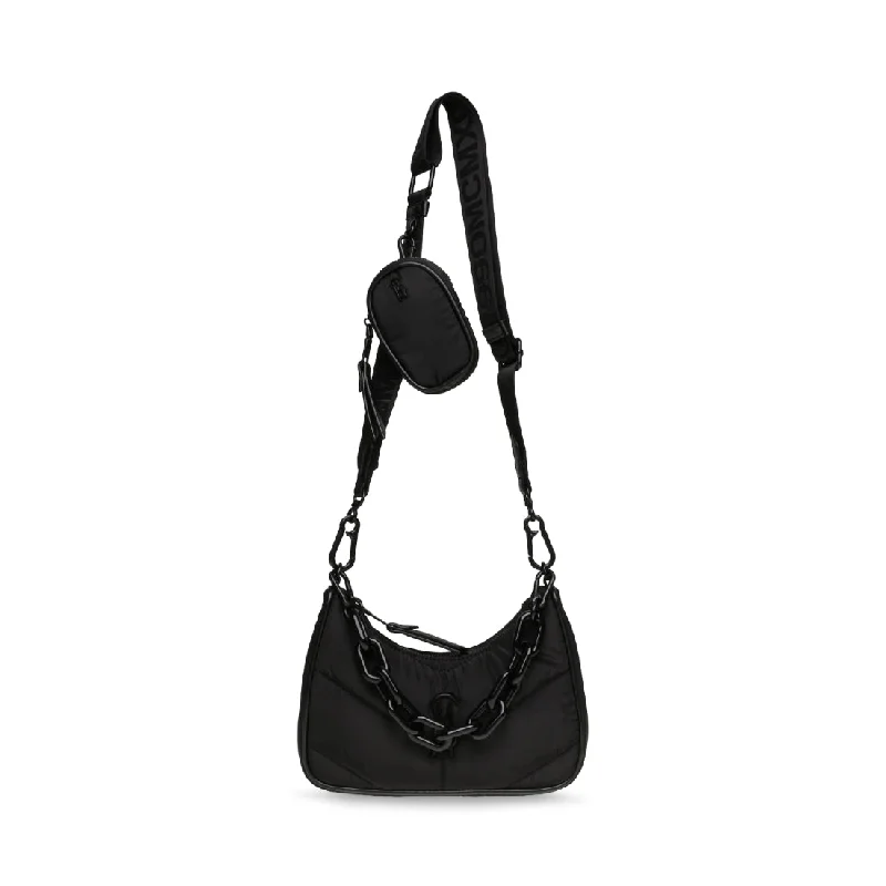 Suede Shoulder Bag in Pink with Tassel Accents for Casual OutingsBVITAL-D BLACK