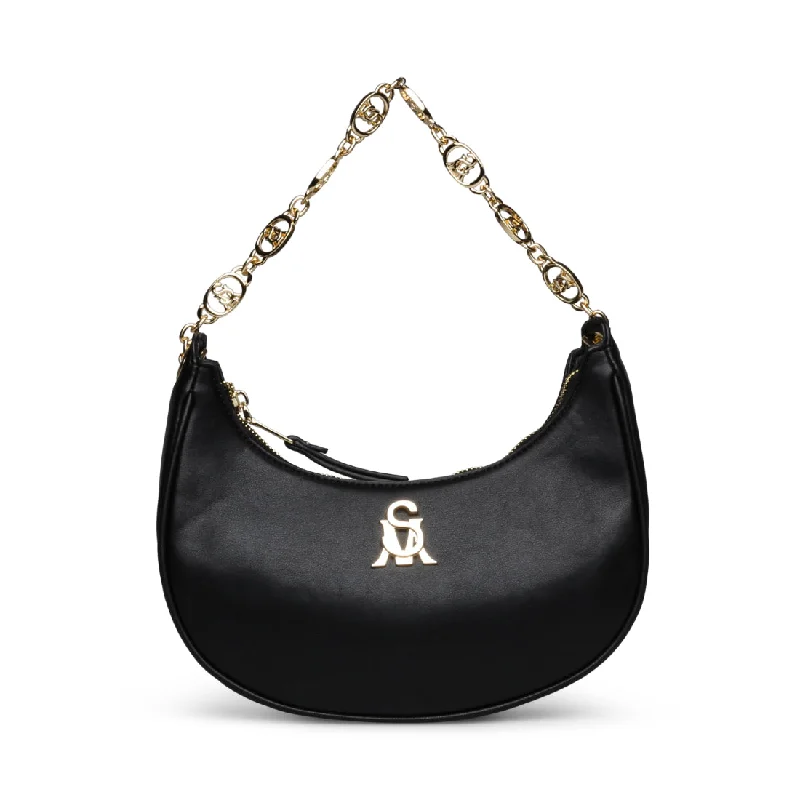 Shoulder Bag with Chain Strap in Silver for a Trendy AppearanceBWAND BLACK MULTI