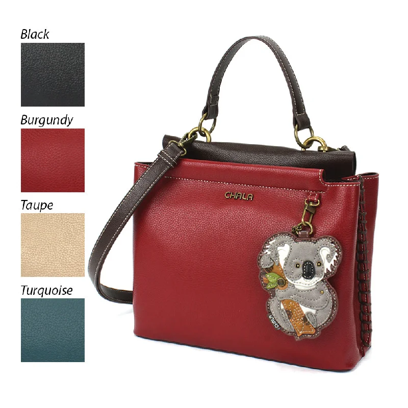 Woven Women's Handle Bags in Natural Fibers for a Bohemian VibeCharming Satchel - Koala