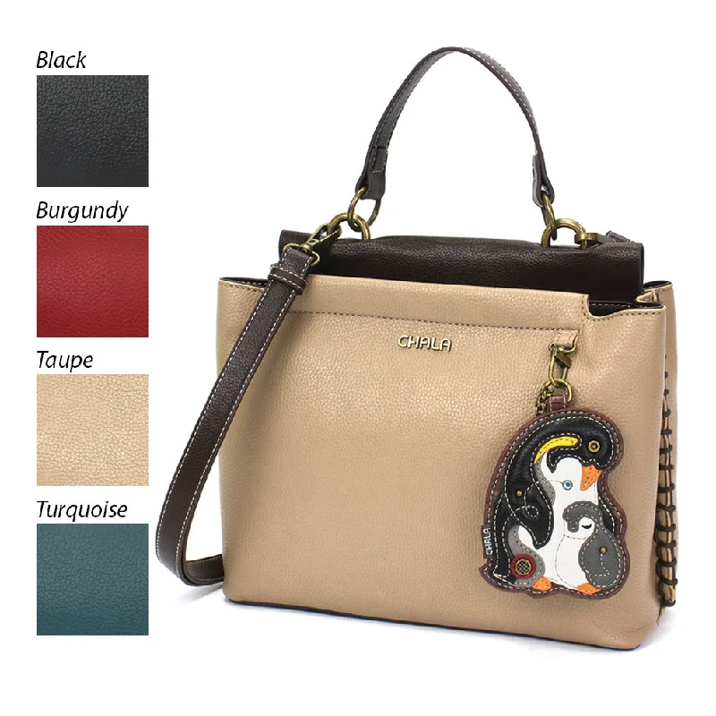 Geometric - Printed Women's Handle Bags in Multicolor for a Modern Fashion StatementCharming Satchel - Penguin