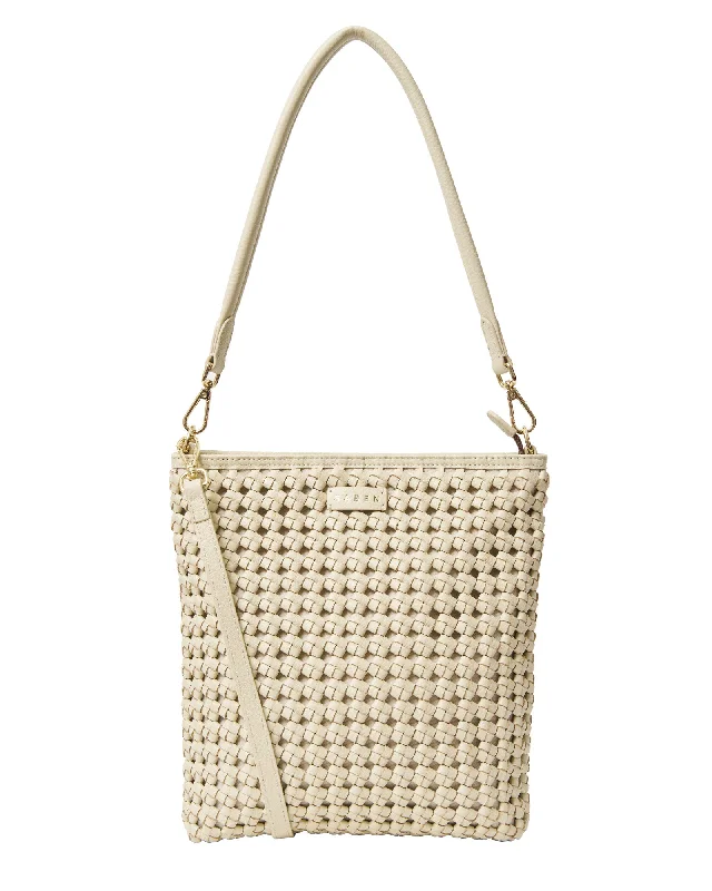 Quilted Leather Crossbody Bag in Cream for a Classic and Elegant AppearanceClaudette Crossbody