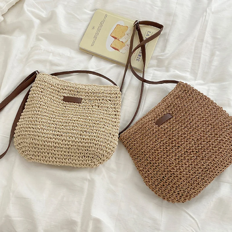 Suede Crossbody Bag in Olive Green for Fall Fashion StatementsElena Handbags Straw Woven Crossbody Bag