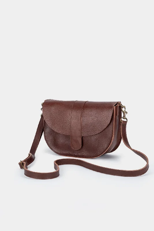 Leather - Trimmed Denim Crossbody Bag in Blue for a Vintage - Inspired LookEllie Crossbody