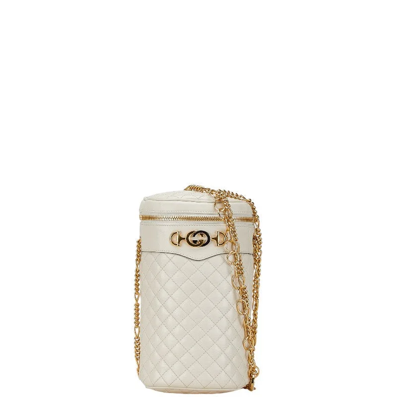 Straw Crossbody Bag in Natural Color for Beach Vacations and Summer DaysGucci Zumi Quilted Leather Chain Shoulder Bag