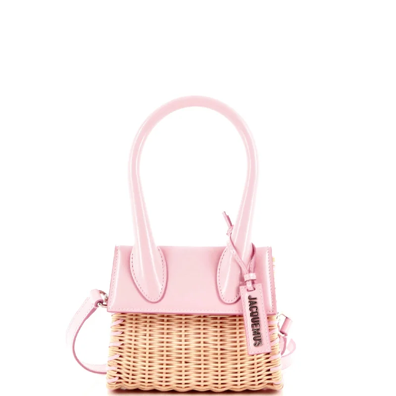 Straw Crossbody Bag in Natural Color for Beach Vacations and Summer DaysLe Chiquito Osier Bag Raffia and Leather