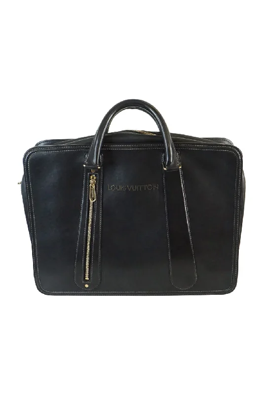 Structured Women's Handle Bags in Navy with Gold - Tone Hardware for Office Use[WB3479] Louis Vuitton | Top Handle Bag