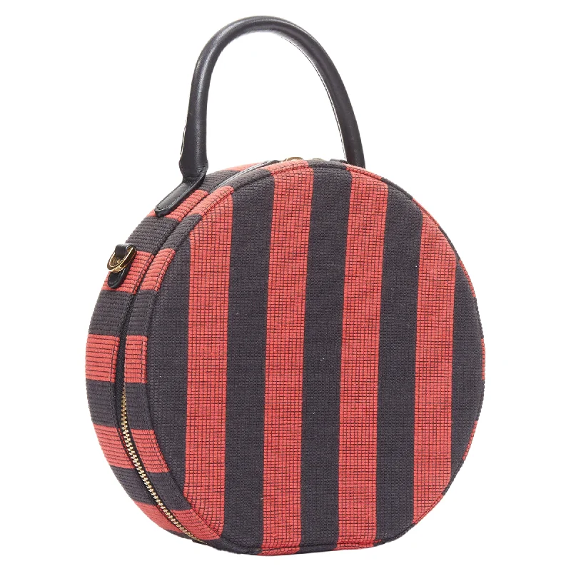 Geometric - Printed PVC Crossbody Bag in Multicolor for Trendy Street StyleMansur Gavriel Circle red striped fabric leather trim crossbody bag