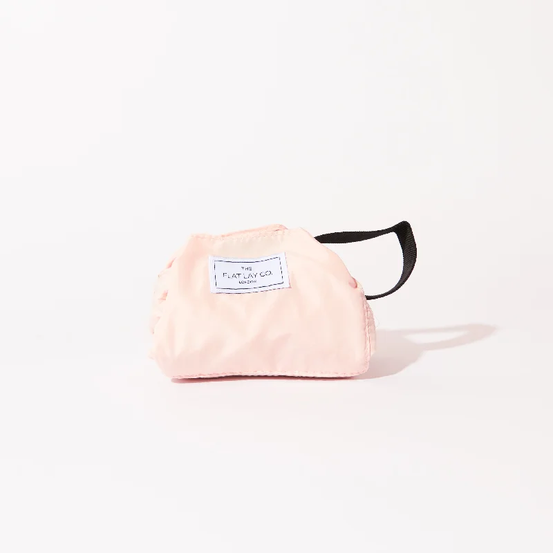 Mini Drawstring Flat Lay Makeup Bag - Blush Pink