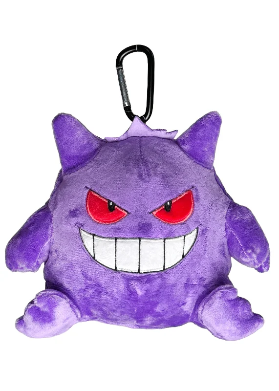 Velvet Clutch Bag in Burgundy with Crystal Embellishments for Formal DinnersPokemon Gengar 3D Plush Mini Pouch