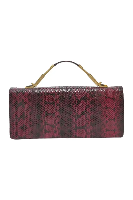 Studded Women's Handle Bags in Burgundy for an Edgy and Punk - Inspired Style[WB5403] Shanghai Tang | Top Handle Bag