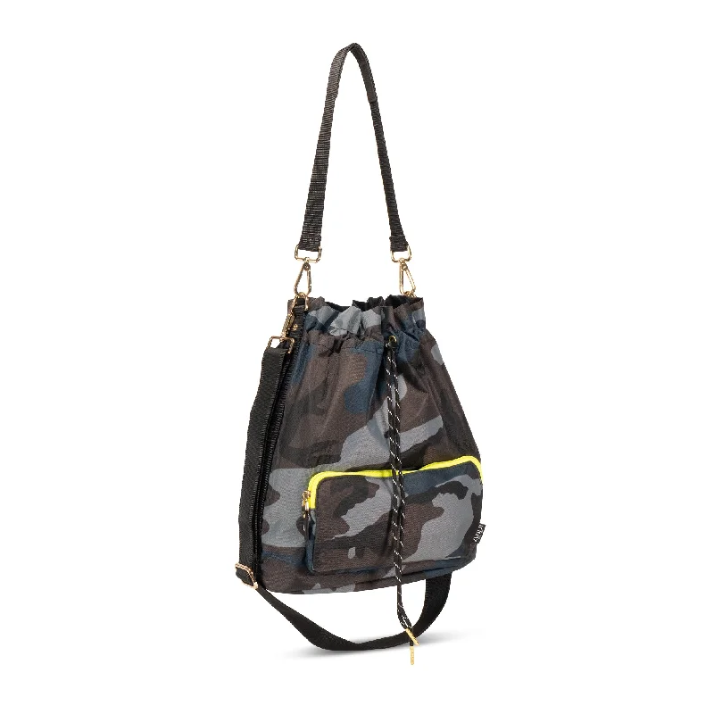 Convertible Women's Backpacks with Detachable Straps for Versatile UseThe Bucket - Solar Camo