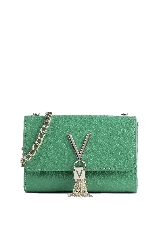 Women's Crossbody Bag with Magnetic Closure in White for Quick AccessValentino Divina Box Flap Over Crossbody Bag, Verde