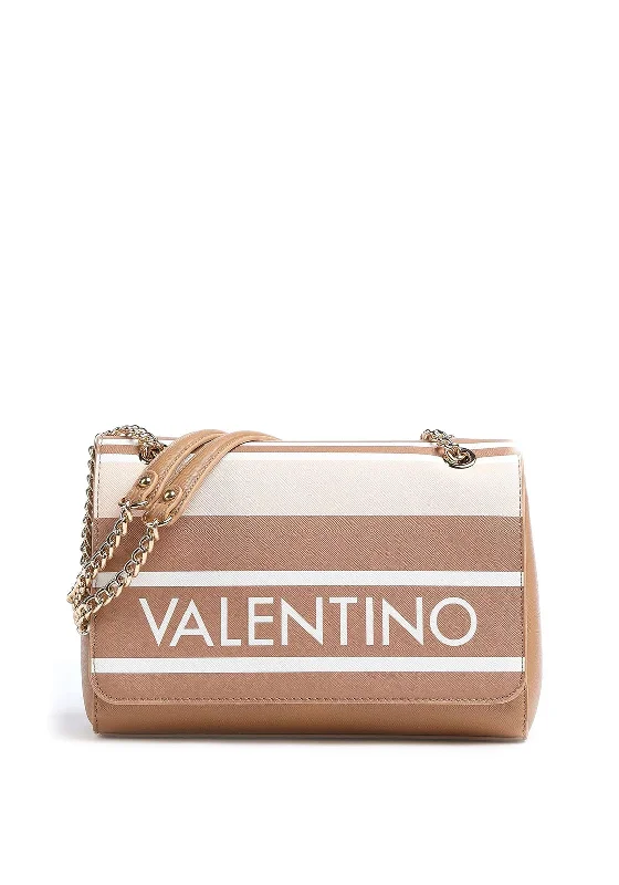 Hand - painted Canvas Crossbody Bag in Yellow for a Unique and Artistic LookValentino Handbags Island Striped Crossbody Bag, Camel