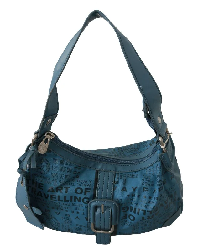 Leather Shoulder Bag with Magnetic Closure in Black for Quick AccessWAYFARER Chic Blue Fabric Shoulder Bag - Perfect for Everyday Elegance