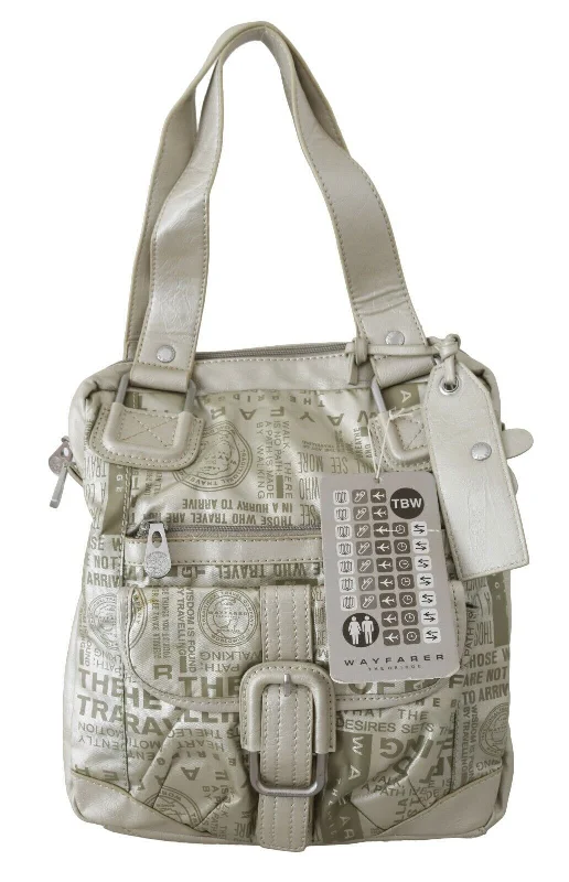 Shoulder Bag with Chain Strap in Silver for a Trendy AppearanceWAYFARER Chic White Fabric Shoulder Bag