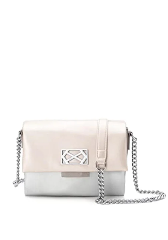 Quilted Leather Crossbody Bag in Cream for a Classic and Elegant AppearanceXti Colour Block Small Crossbody Bag, Gold