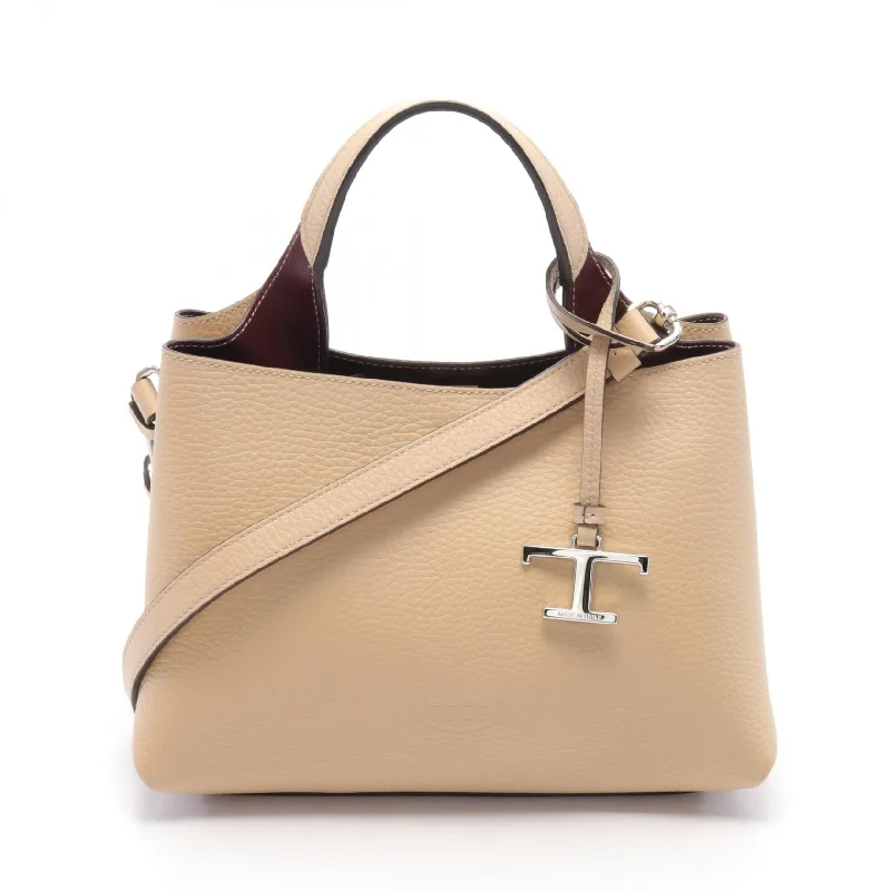 Water - Resistant Women's Satchels in Beige for Outdoor EnthusiastsTod's Leather Micro Handbag Beige